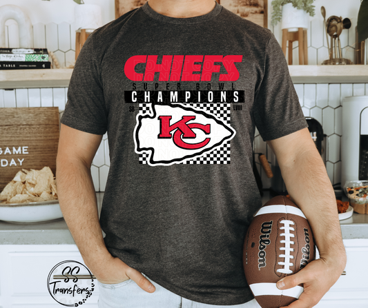KC Checkered Champs DTF Transfer