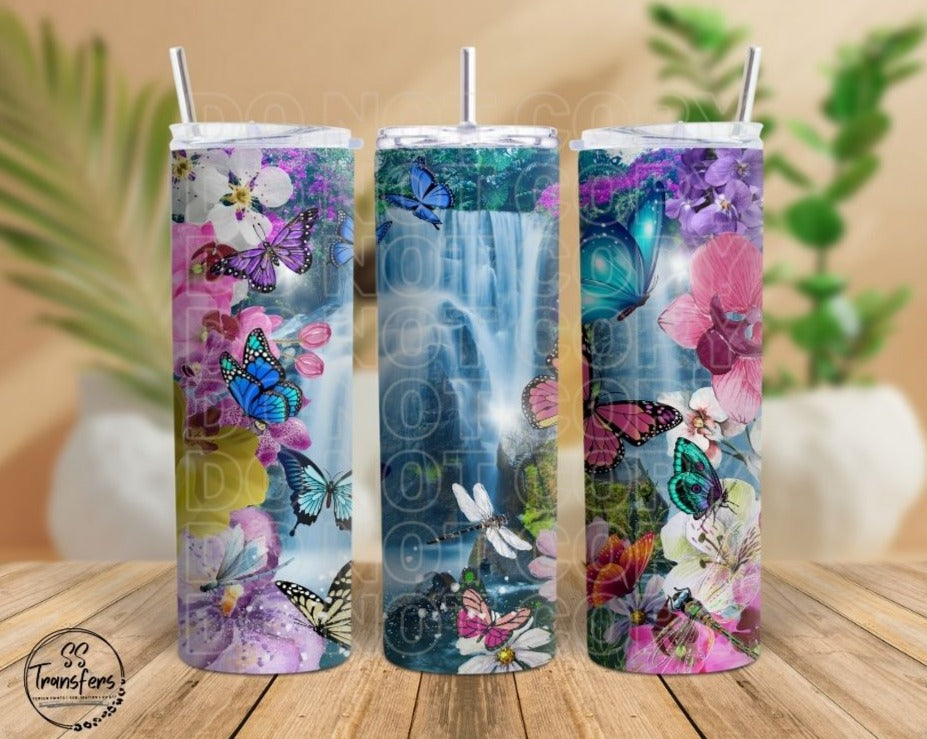 Butterflies In Paradise Sub Tumbler Transfer