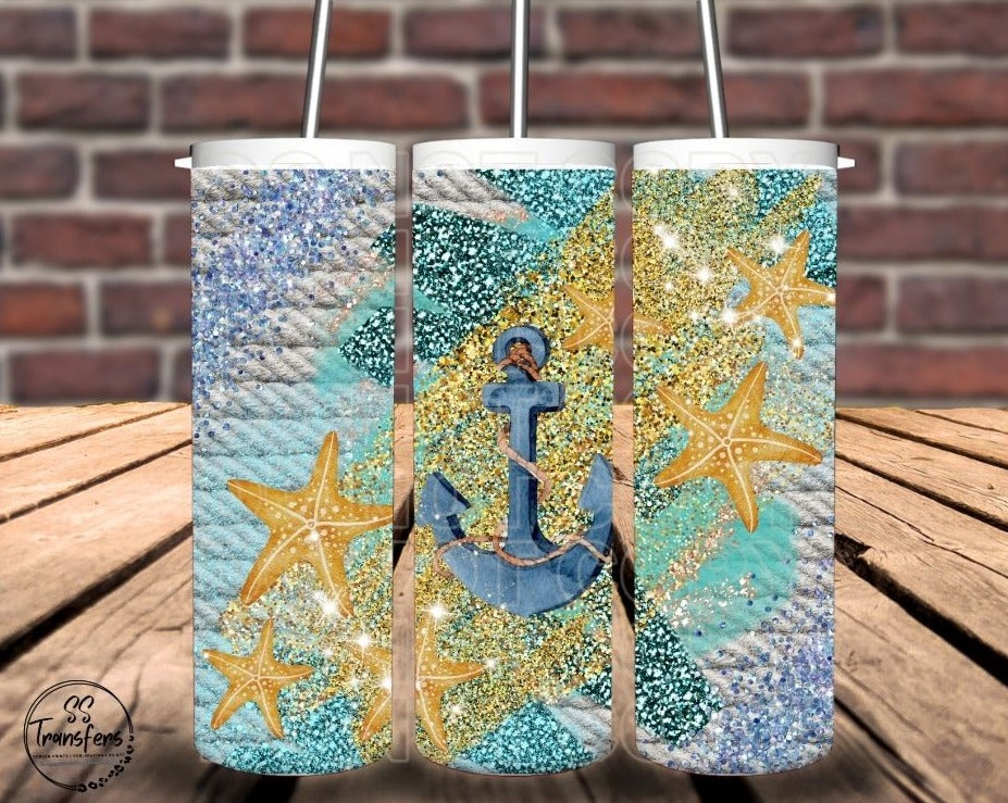 Starfish Anchor Sub Tumbler Transfer