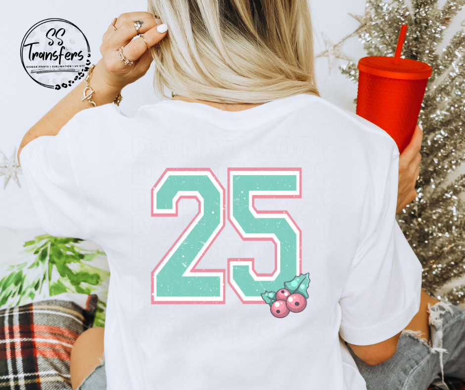 Red/Green Christmas (Front/Back Option) DTF Transfer