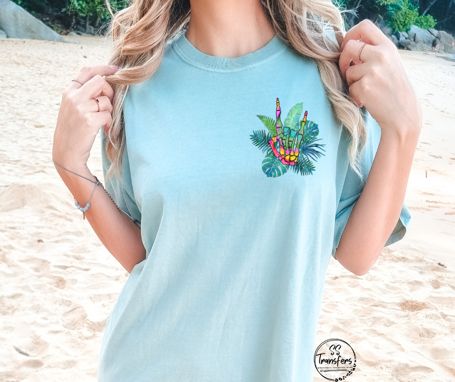 Tropical Skelly Rocker Pocket DTF Transfer