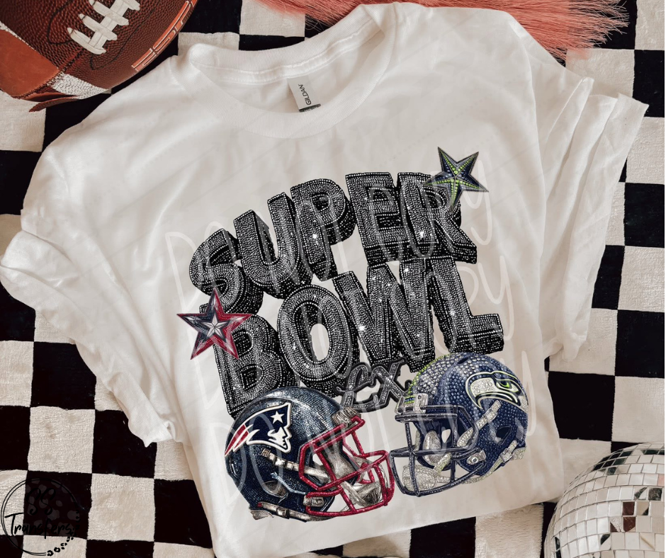 Super B Faux Rhinestones DTF Transfer