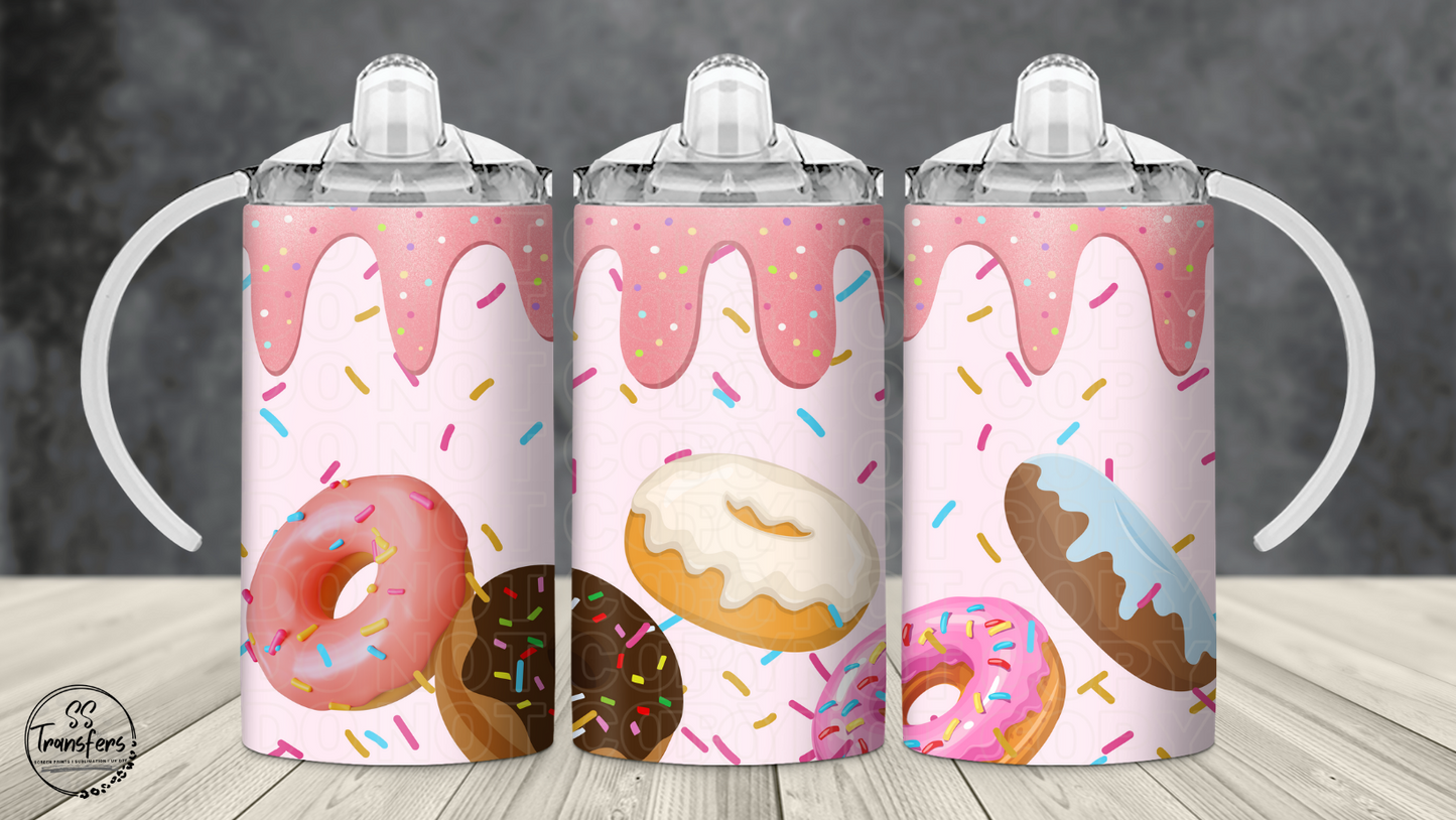 Donuts 12oz Sippy/Flip Top Tumbler UV Wrap