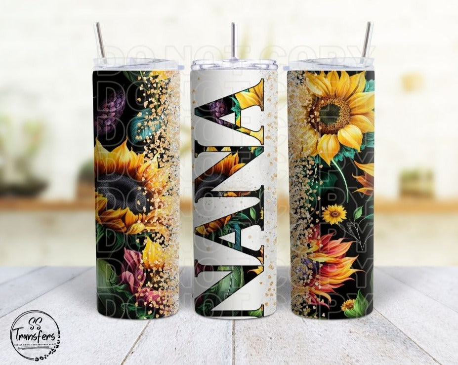 Sunflower Nana Sub Tumbler Transfer