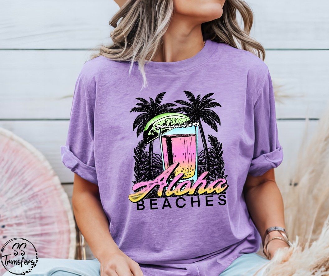 Aloha Beaches DTF Transfer