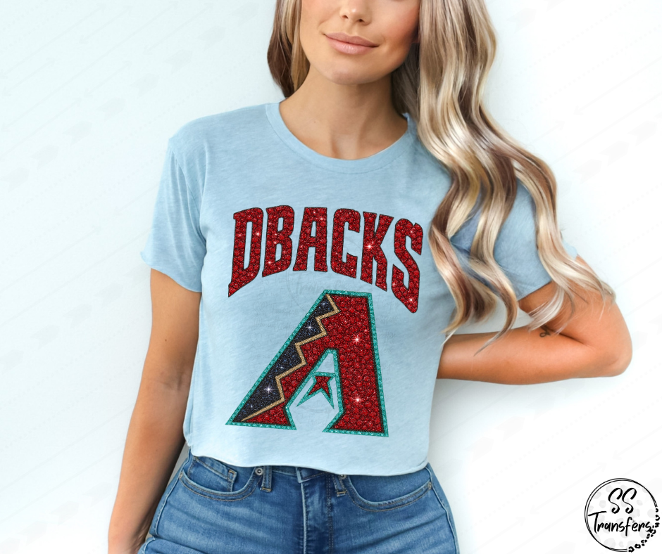 Pro Baseball Faux Rhinestones (All Pro Teams Avail.) DTF Transfer
