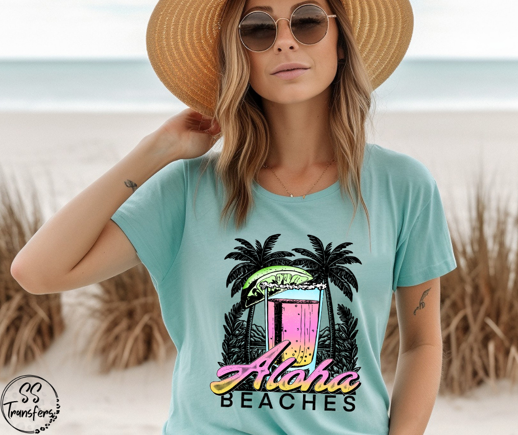 Aloha Beaches DTF Transfer