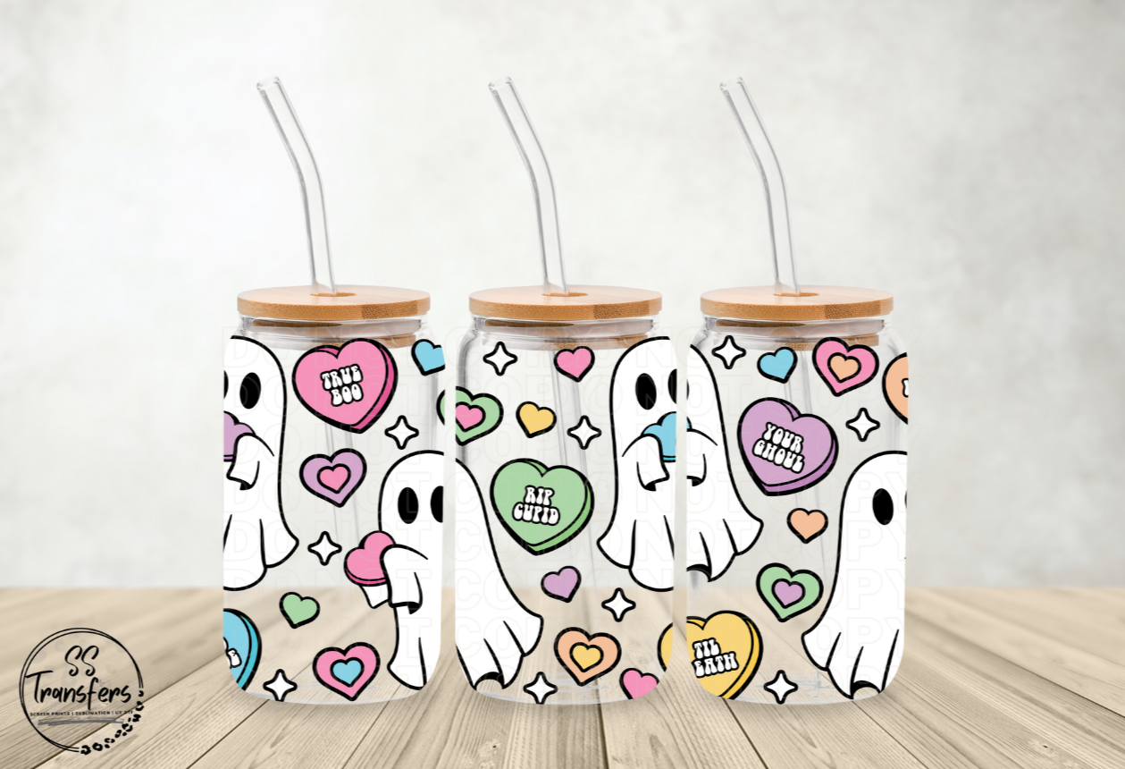 Candy Hearts & Ghosties Libbey UV Wrap