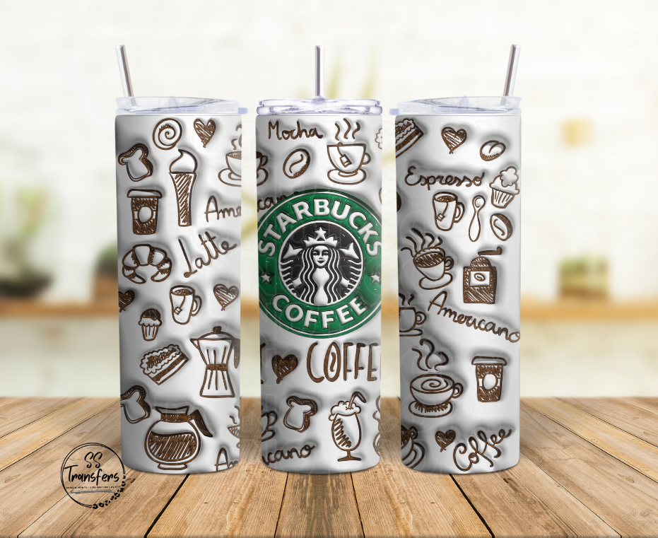 Inflated I Heart Coffee Sub Tumbler Transfer