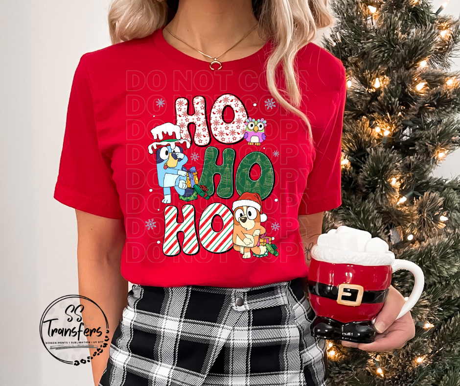 Ho Ho Ho Dogs DTF Transfer