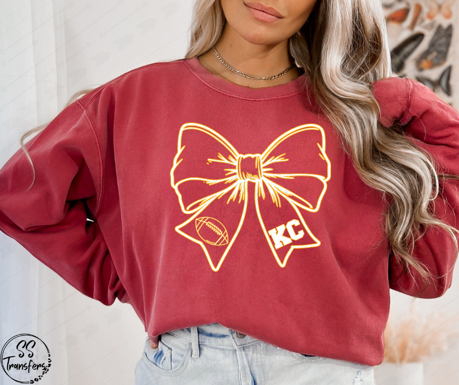 KC Outline Bow DTF Transfer