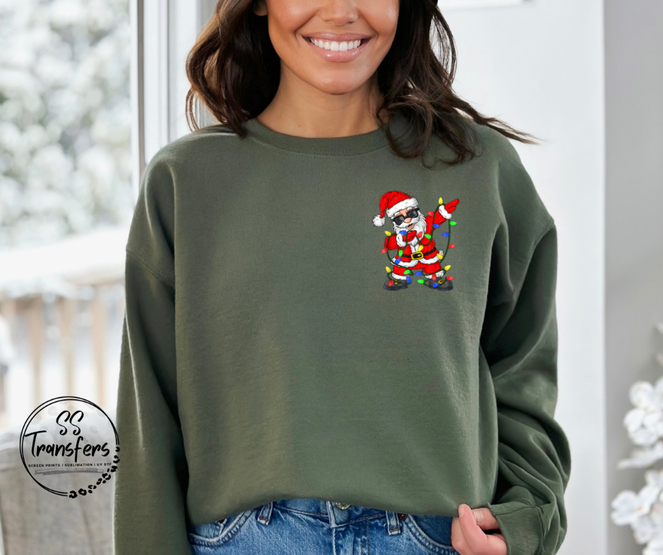 Dabbing Santa Pocket DTF Transfer