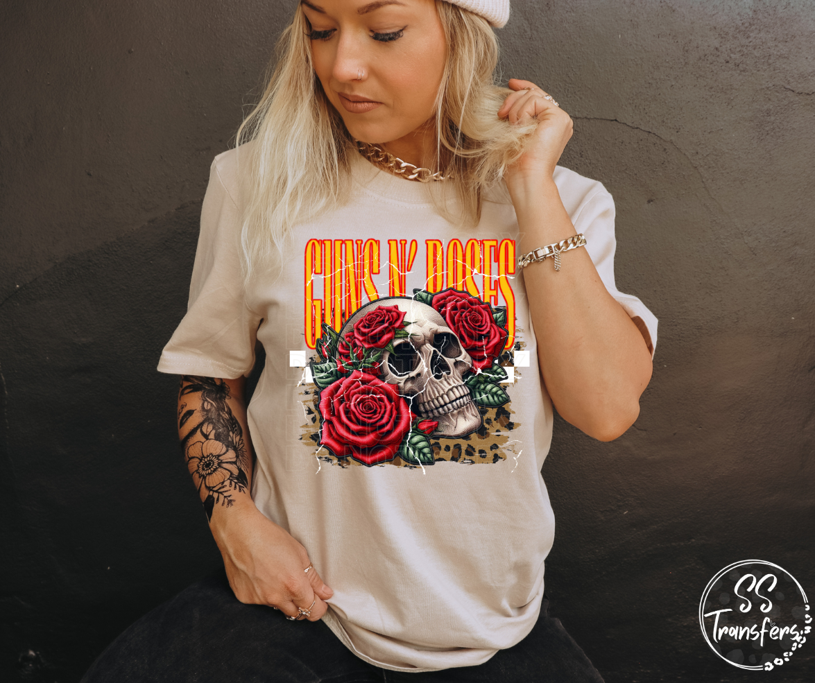 Skull N Roses DTF Transfer