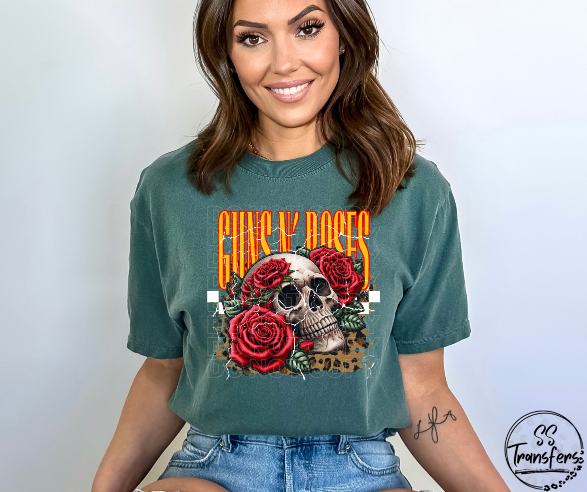 Skull N Roses DTF Transfer