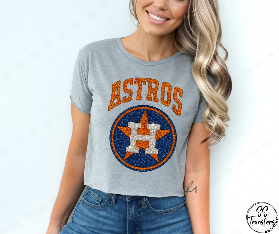 Pro Baseball Faux Rhinestones (All Pro Teams Avail.) DTF Transfer