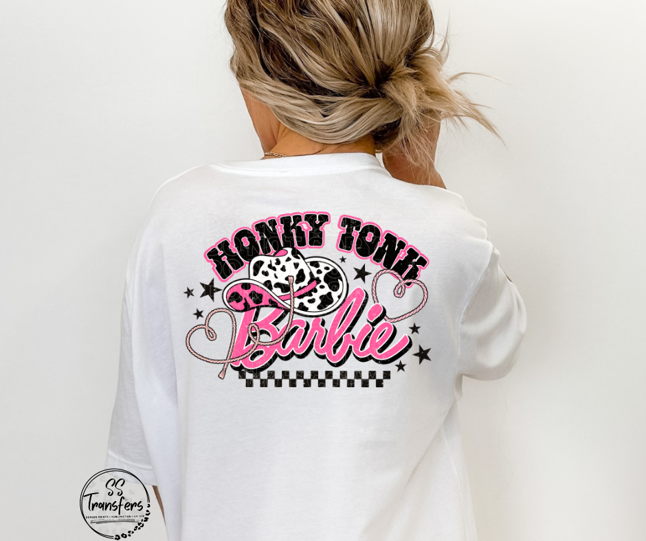 Honky Tonk Babe (pocket included) DTF Transfer