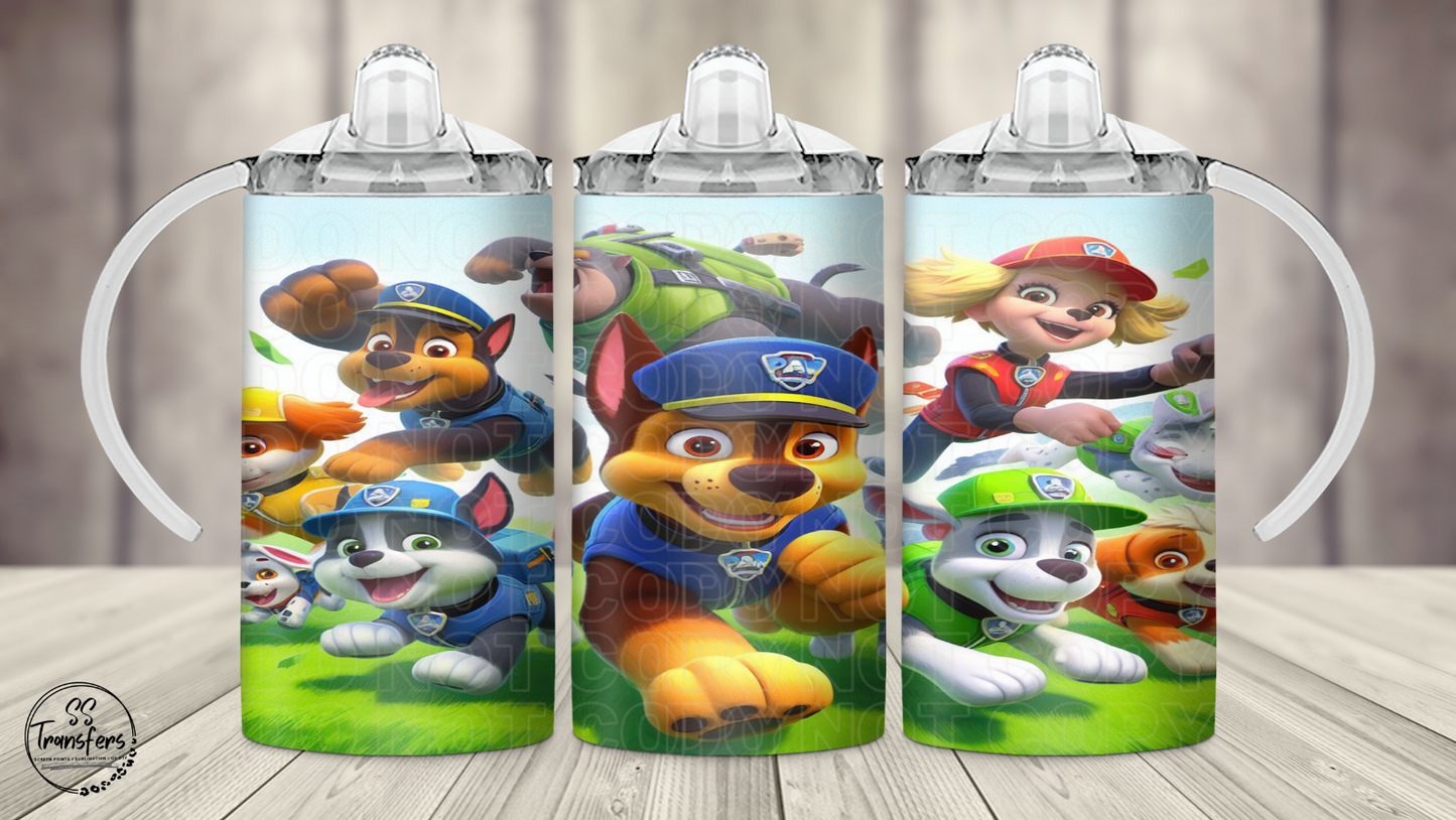 Dog Patrol 12oz Sippy/Flip Top Tumbler Sublimation Transfer