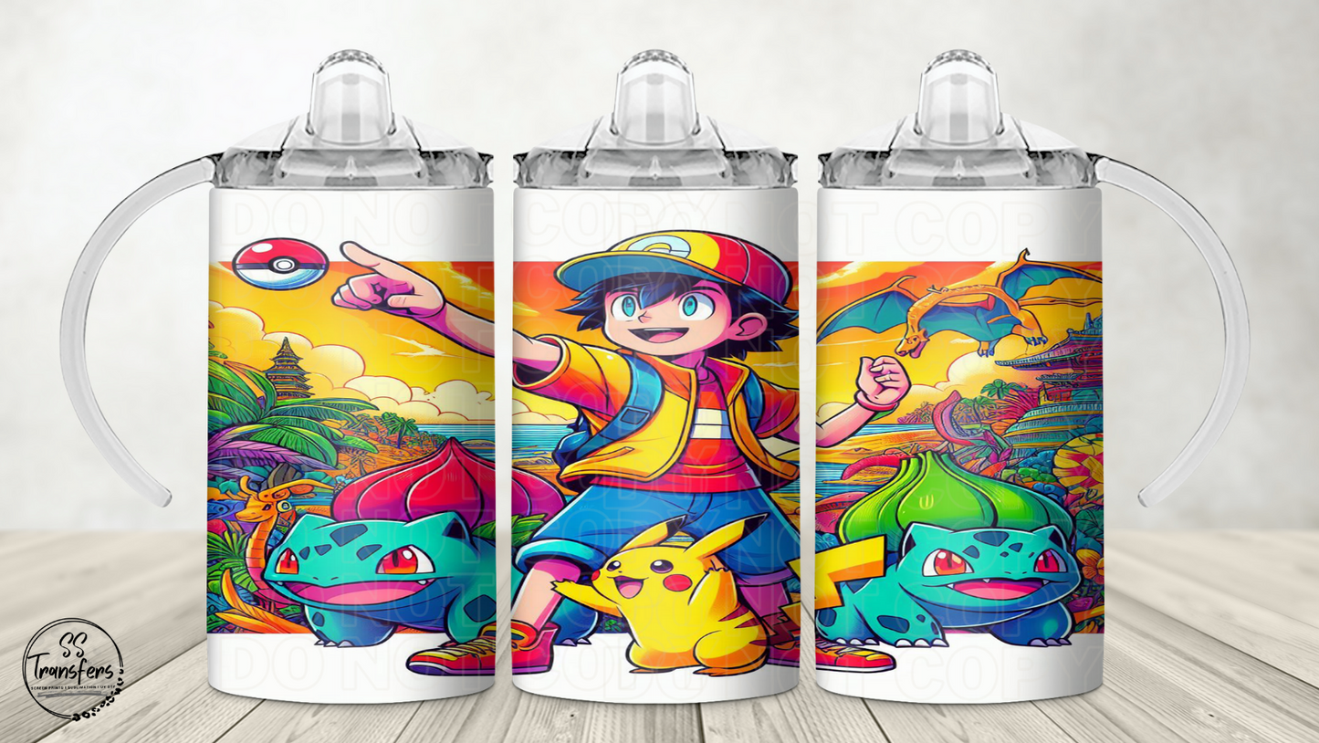 Animal Catcher 12oz Sippy/Flip Top Tumbler Sublimation Transfer