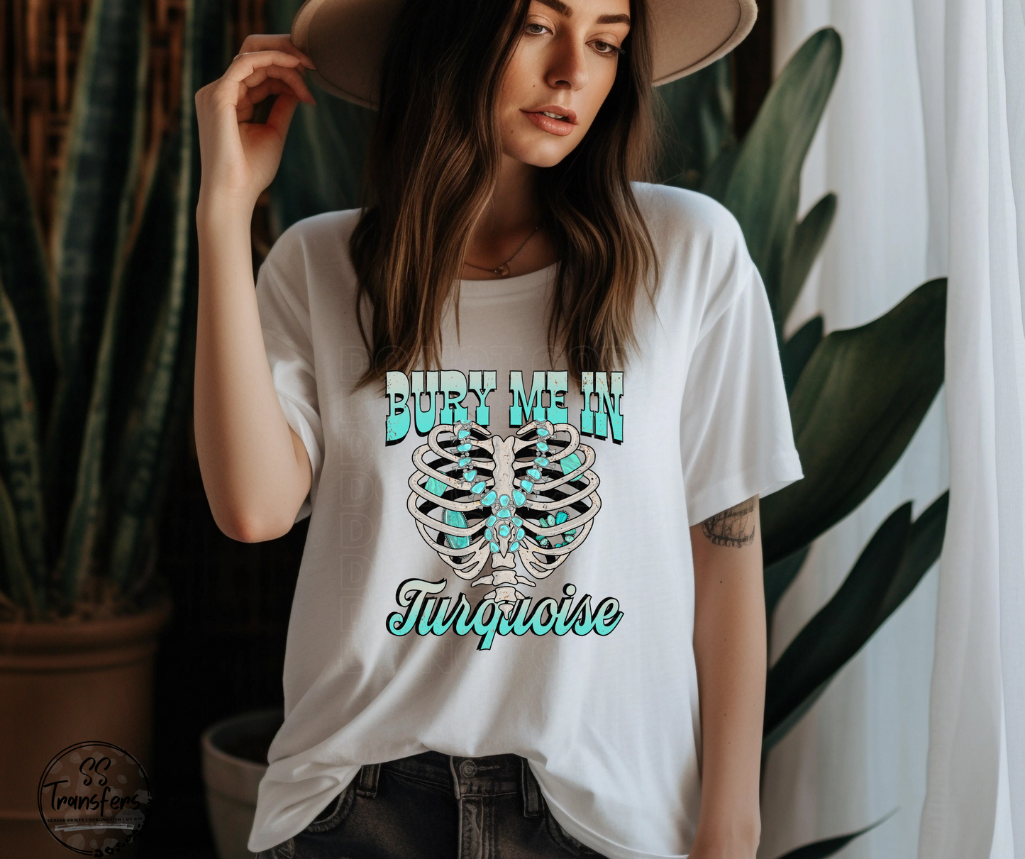 Bury Me In Turquoise DTF Transfer