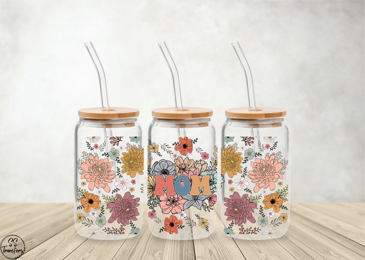 Mom Floral Libbey UV Wrap