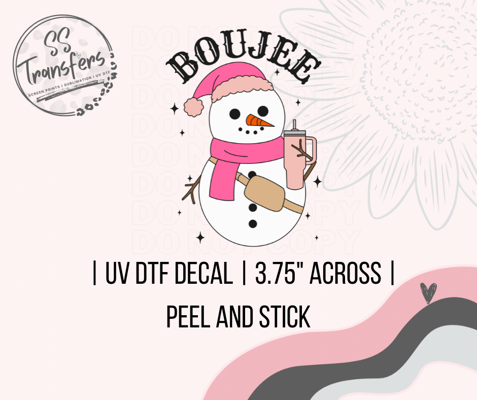Boujee Snowman UV Decal