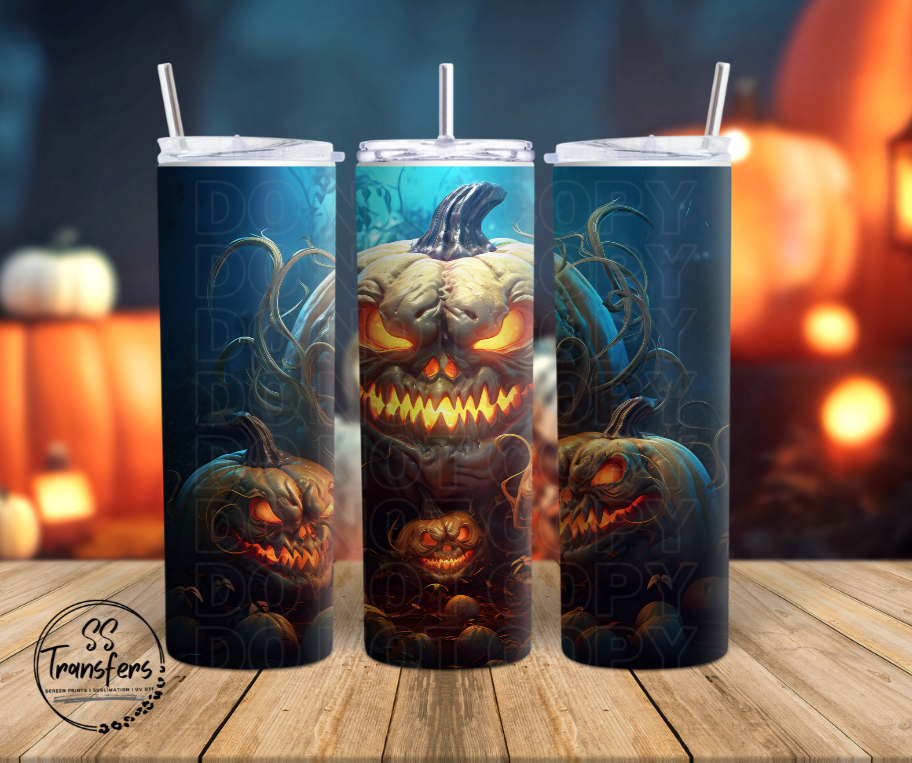 Scary Jack-O-Lanterns Sub Tumbler Transfer