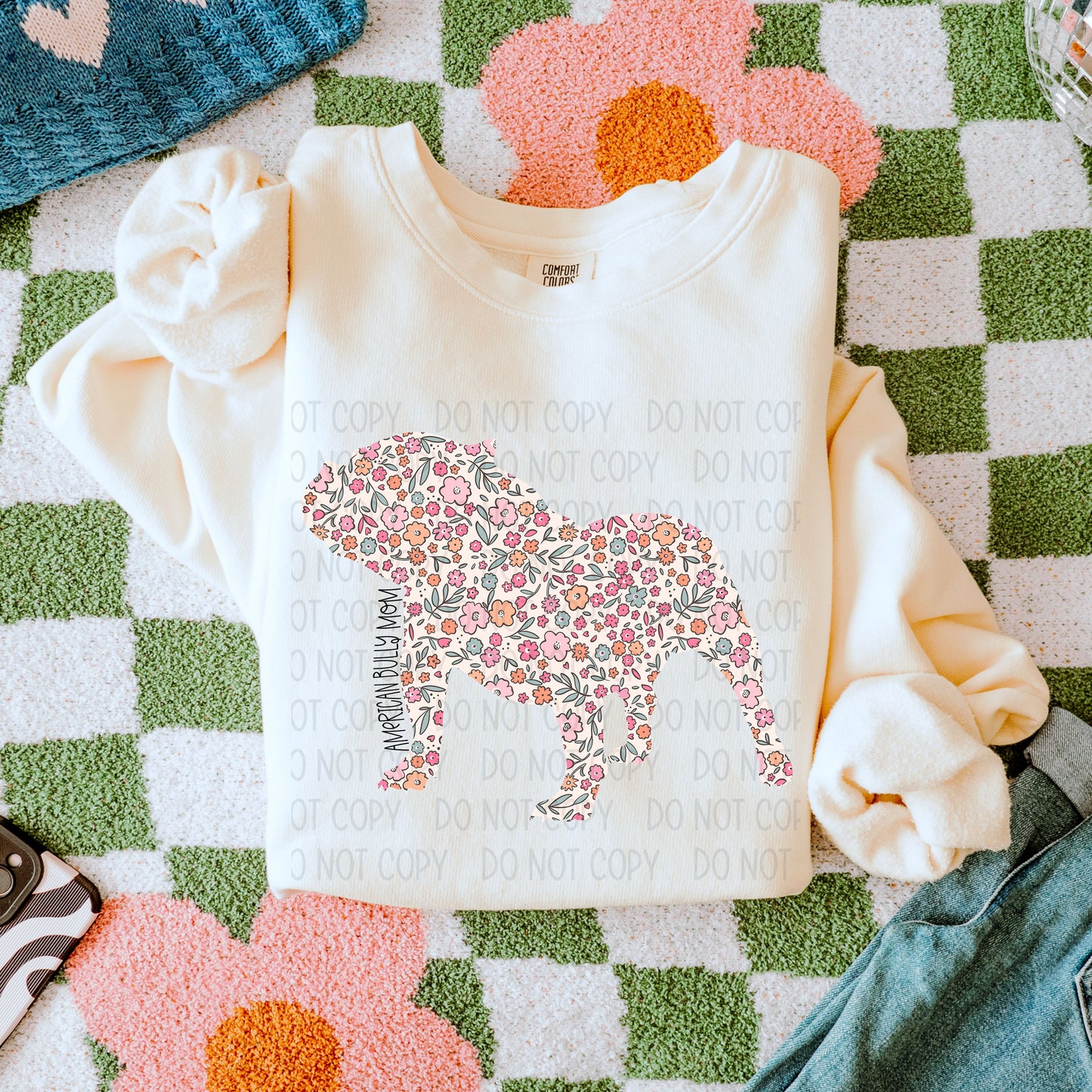 Dog Mom Floral (Multiple Breed Choices) DTF Transfer