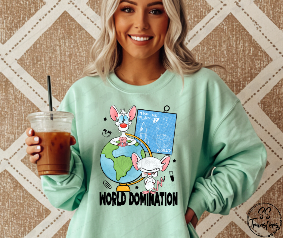 World Domination DTF Transfer