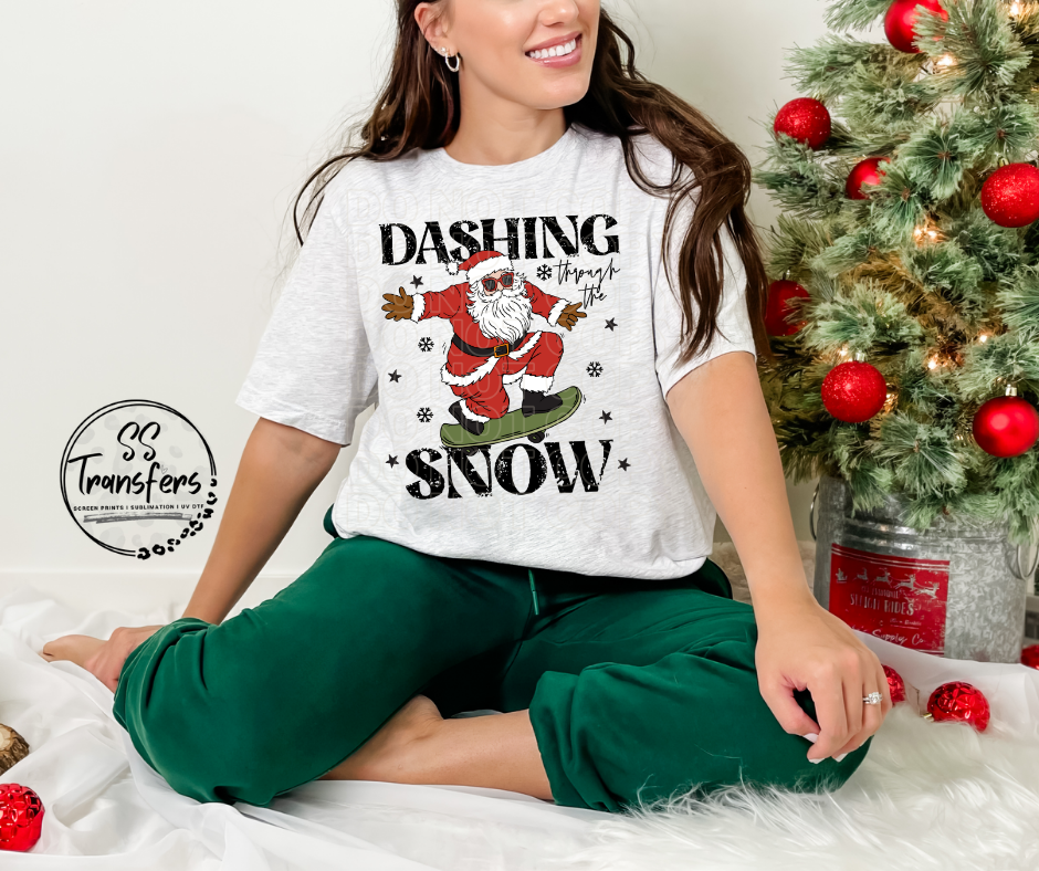 Dashing Through The Snow DTF Transfer