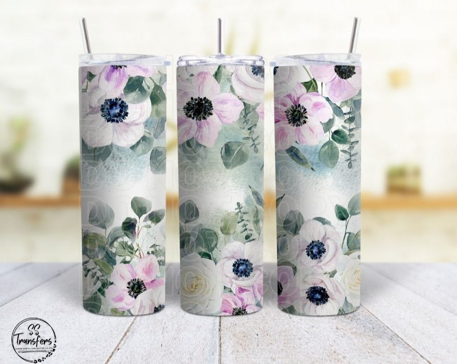 Flowers On The Vine Tumbler Transfer
