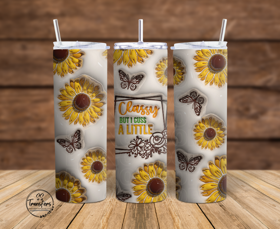 Inflated Classy But I Cuss Sub Tumbler Transfer