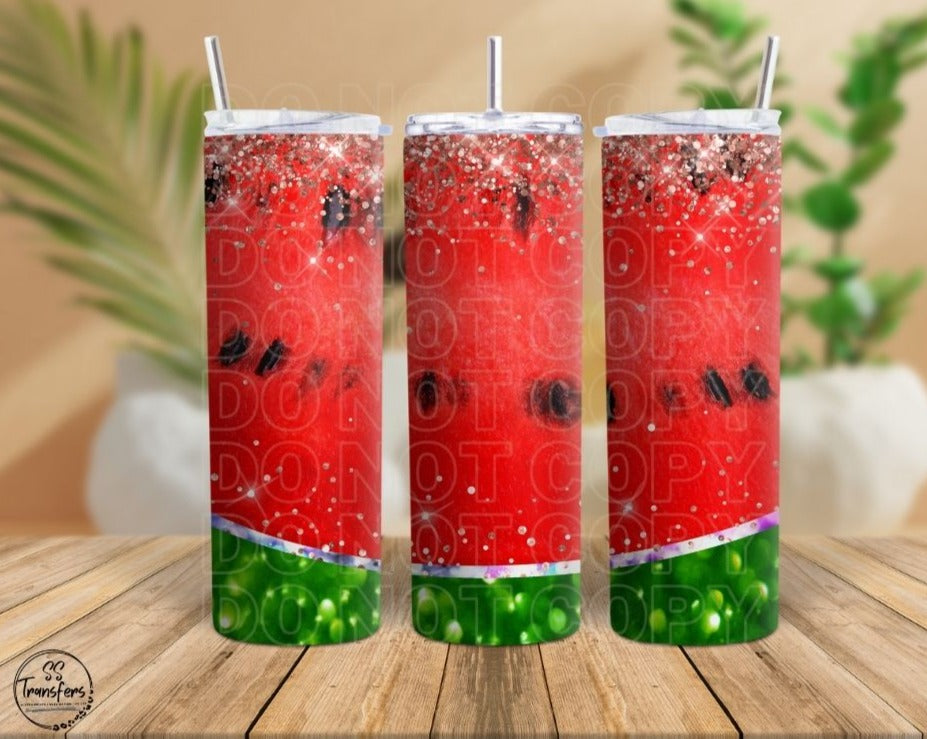 Sparkle Watermelon Sub Tumbler Transfer