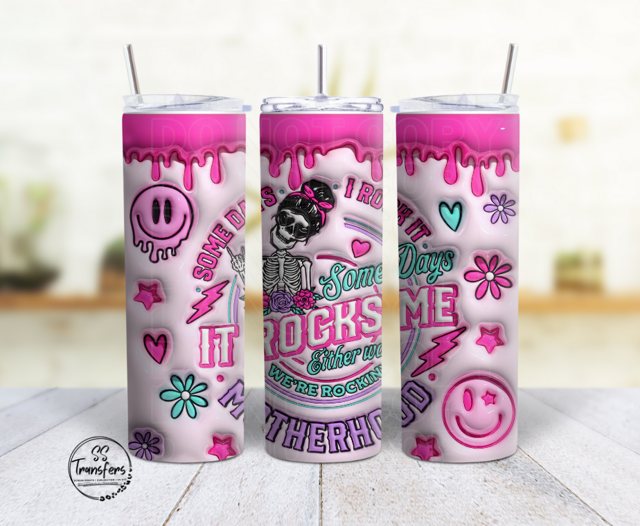 Inflated Motherhood Rocks Me Sub Tumbler Transfer