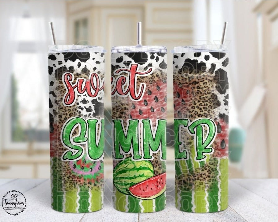 Sweet Watermelon Summer Sub Tumbler Transfer