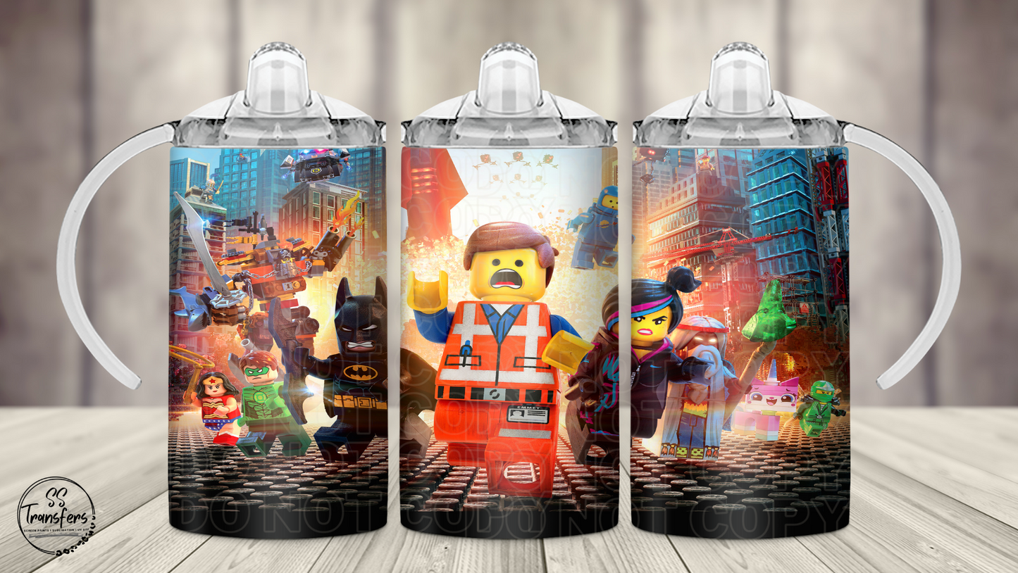 Block City 12oz Sippy/Flip Top Tumbler Sublimation Transfer