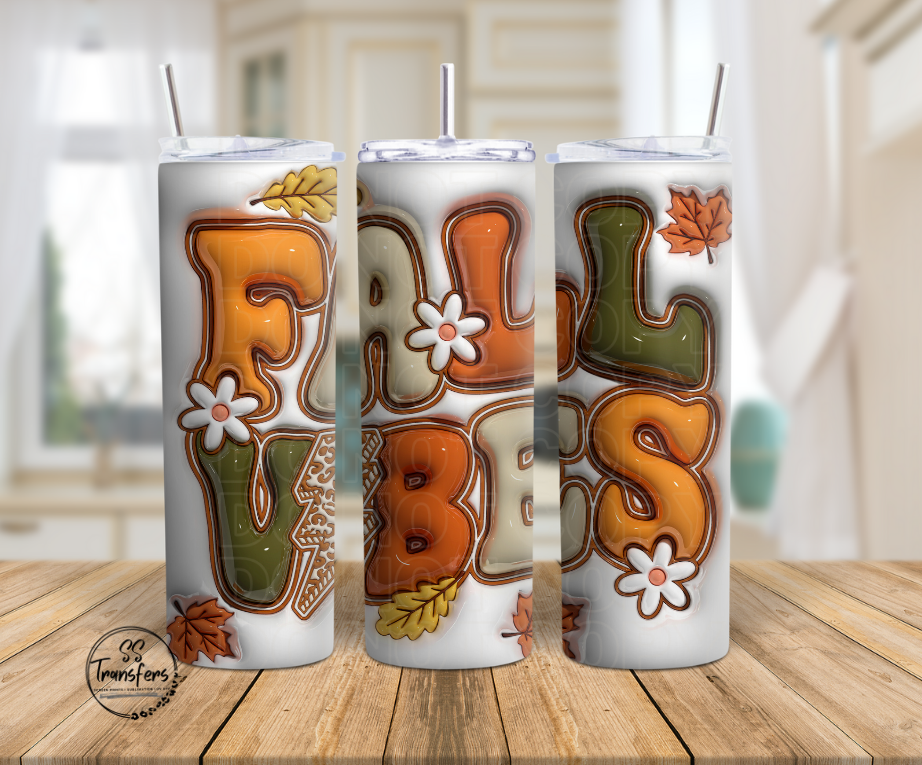 Inflated Fall Vibes Sub Tumbler Transfer