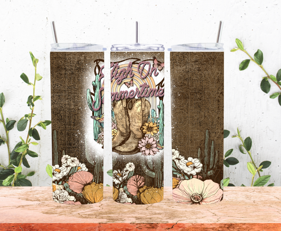 High on Summertime Sub Tumbler Transfer