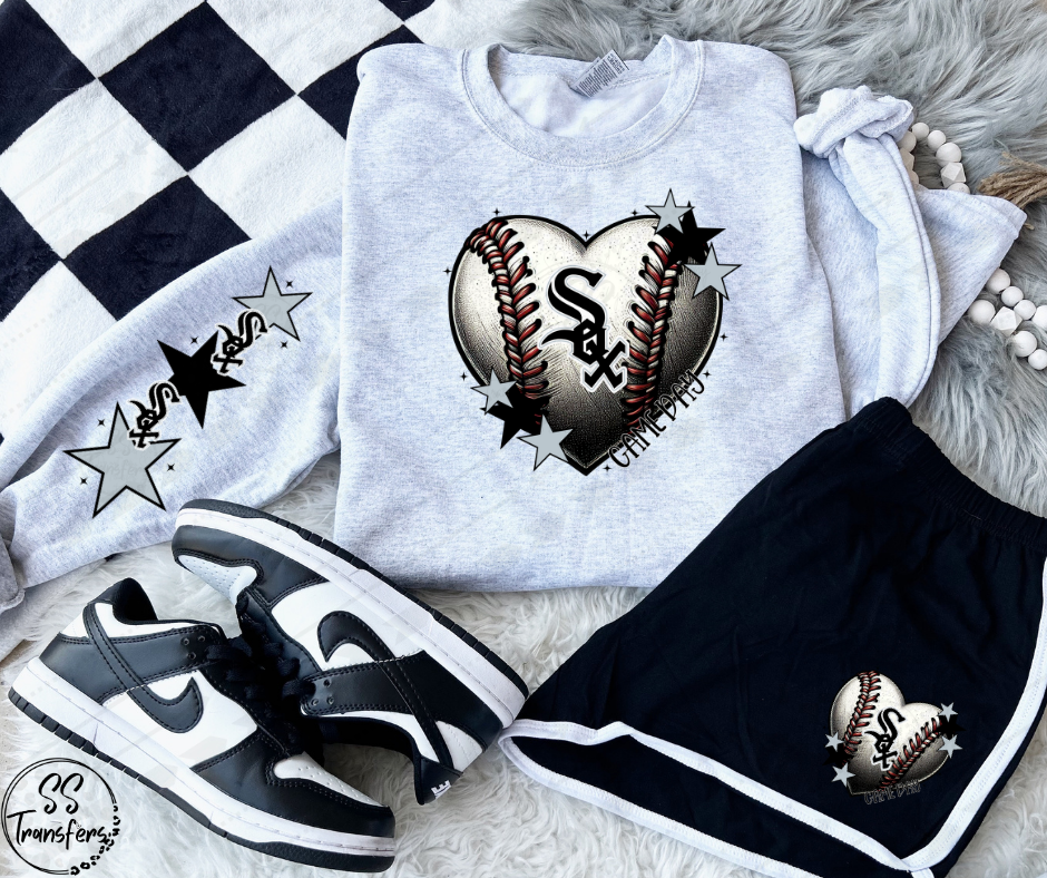 Pro Baseball Heart and Stars (Multiple Choices) DTF Transfer