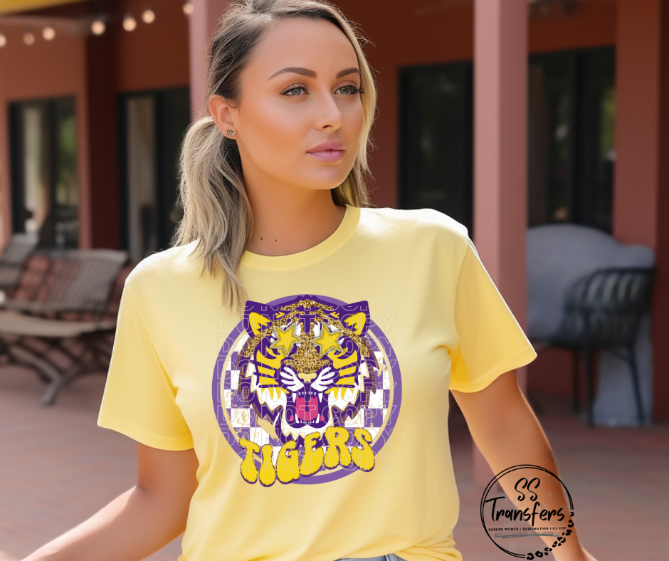 Preppy Checkered Mascots (Multiple Teams) DTF Transfer
