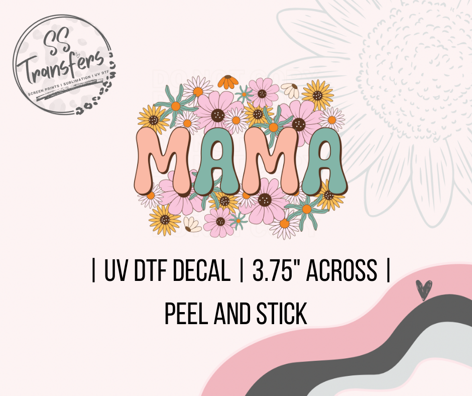 Floral Mama UV Decal