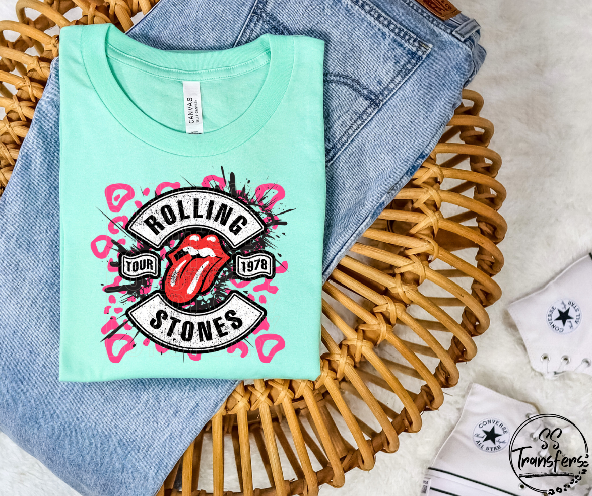 Stones Leopard Background DTF Transfer