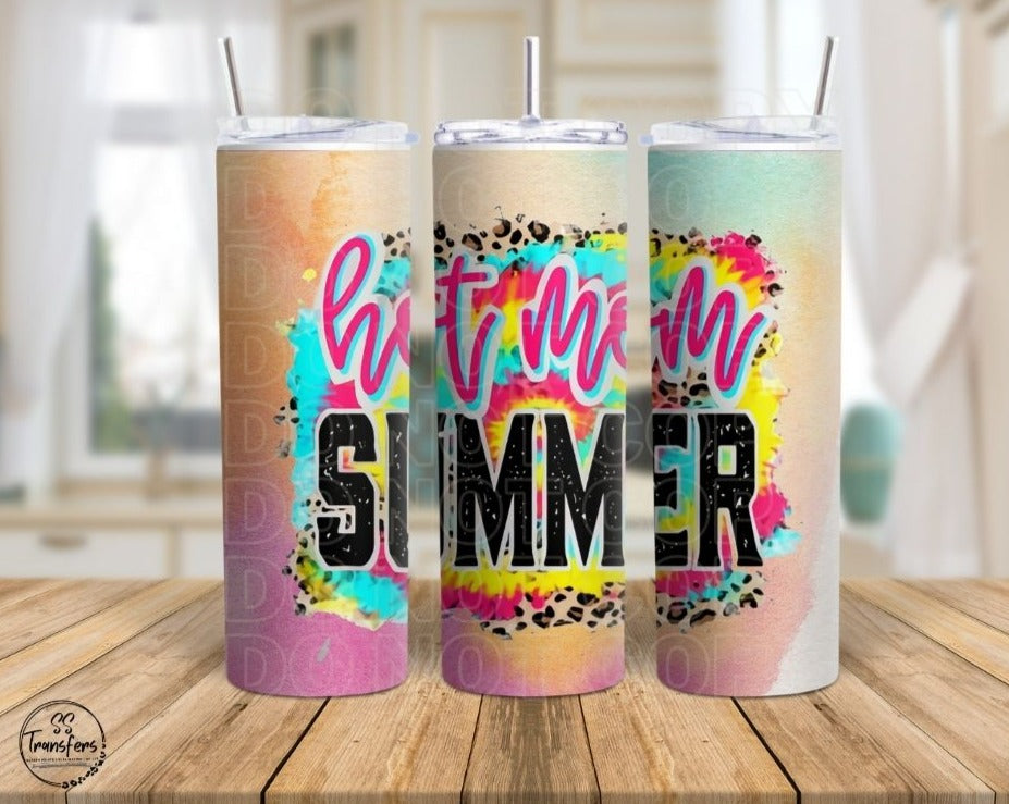 Neon Hot Mom Summer Sub Tumbler Transfer