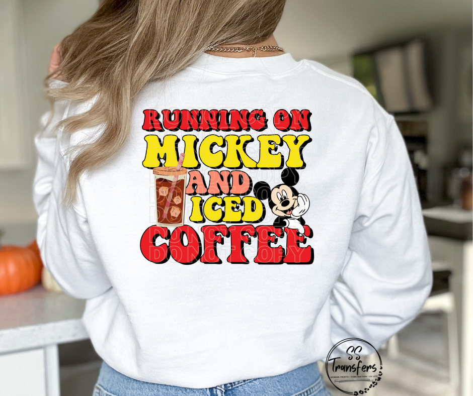 Mouse and Iced Coffee (w/pocket option) DTF Transfer