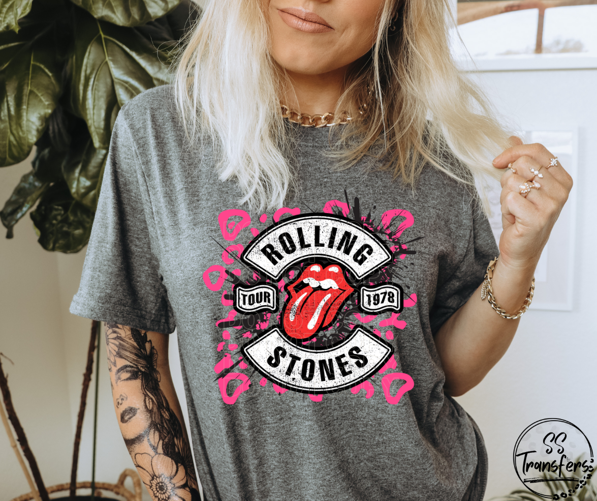 Stones Leopard Background DTF Transfer