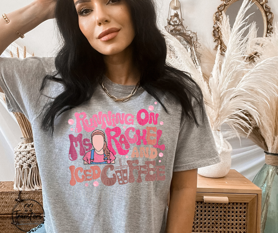 Rachel and Iced Coffee (pocket included) DTF Transfer