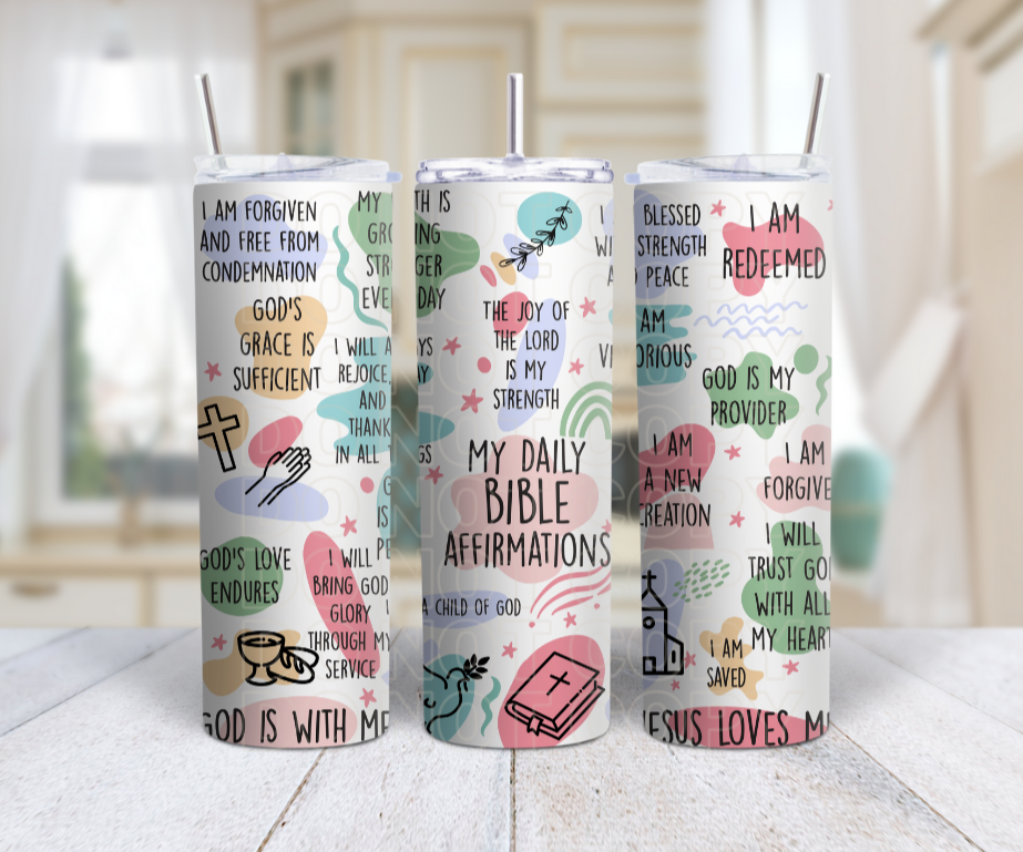 Bible Affirmations Sub Tumbler Transfer