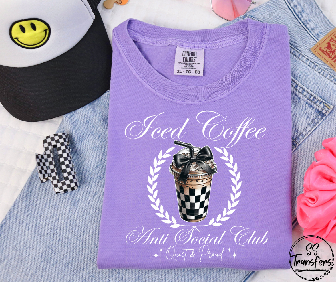 Iced Coffee Anti Social Club DTF Transfer