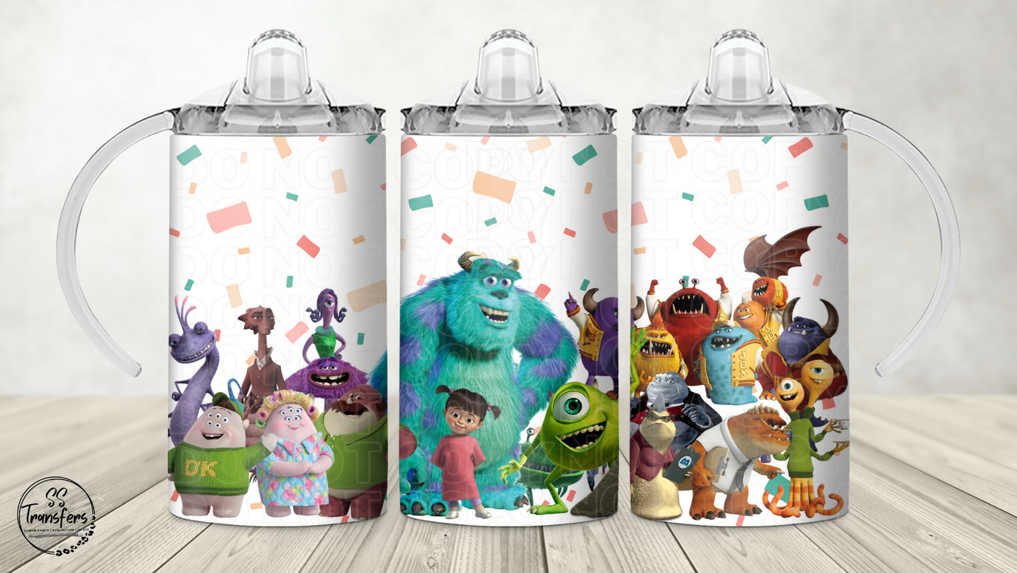 Monster Friends 12oz Sippy/Flip Top Tumbler UV Wrap