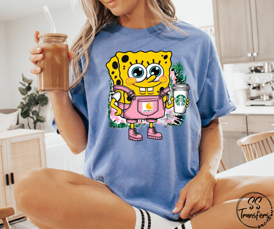 Sponge Overalls DTF Transfer