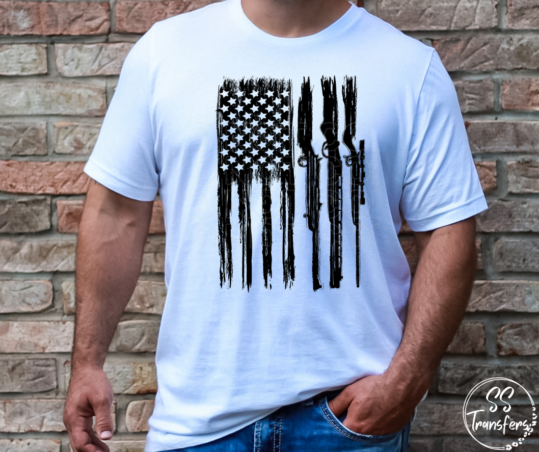 2A=FU and Gun Flag DTF Transfer